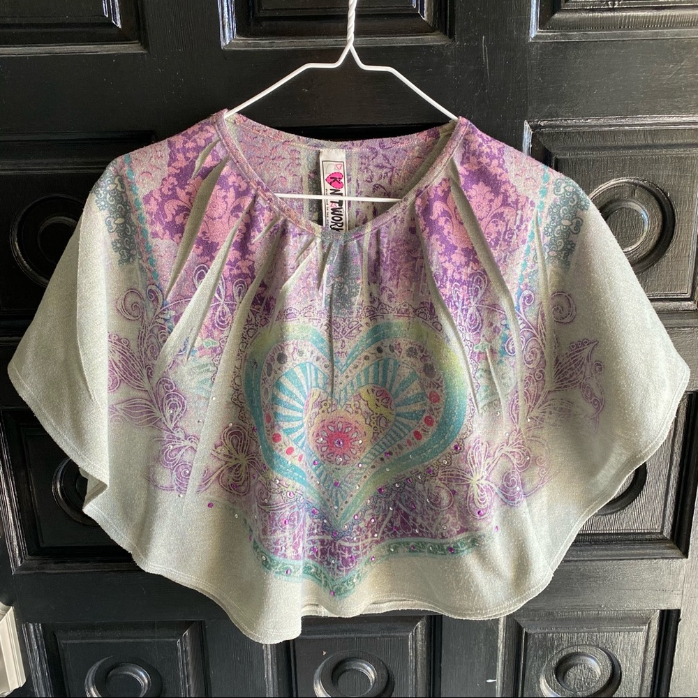 Knit Works Shimmery Shawl Blouse